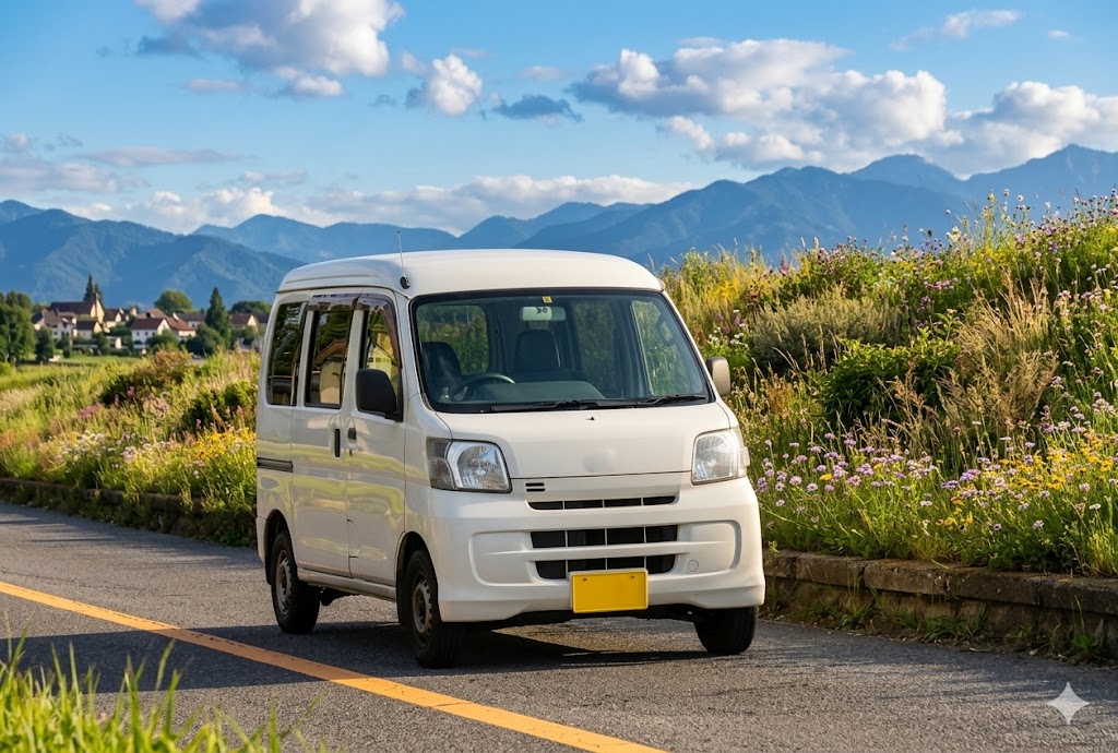 軽バンを運転するリンクフォワードのドライバー